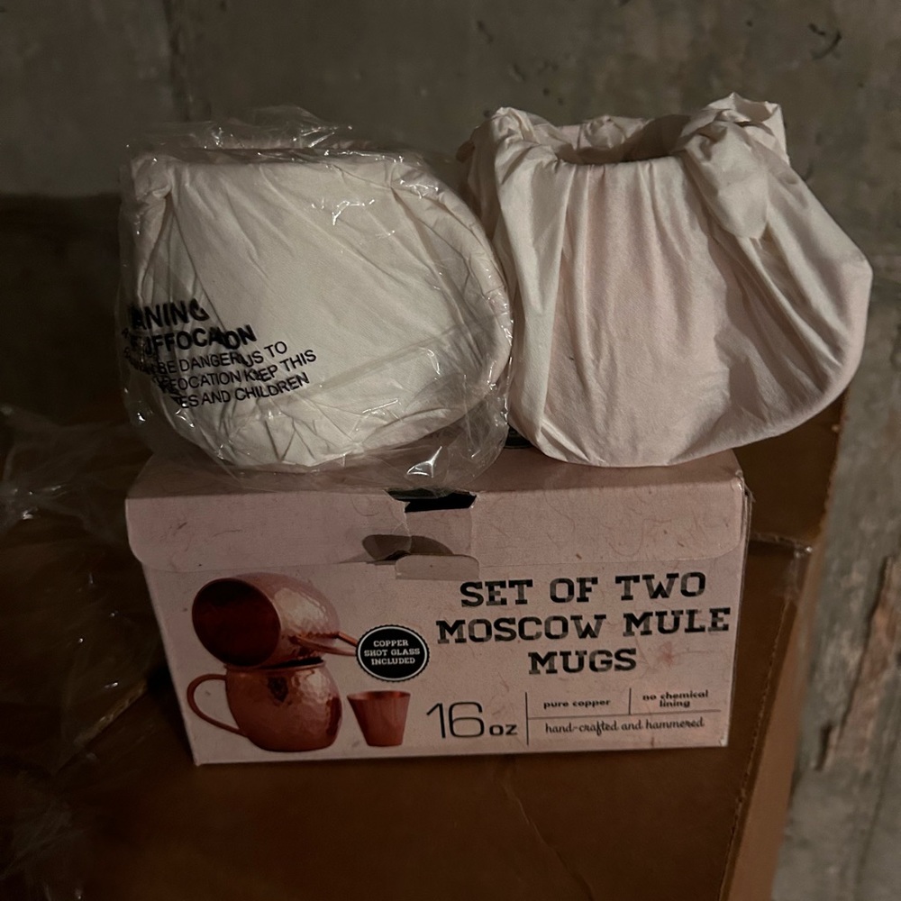 2 Set Pure Copper Mug, Solid Copper Moscow Mule M… - image 4